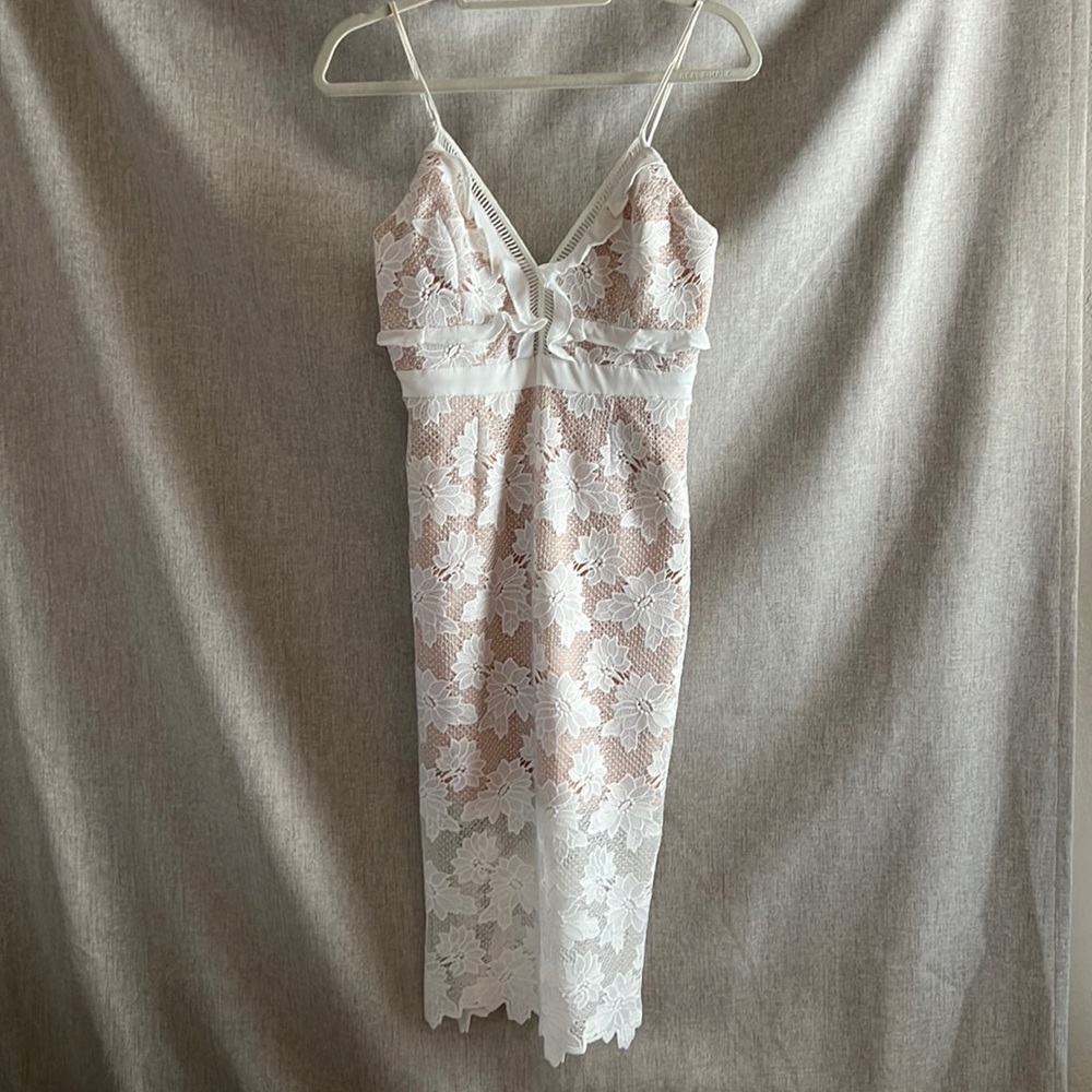 Bardot white midi dress